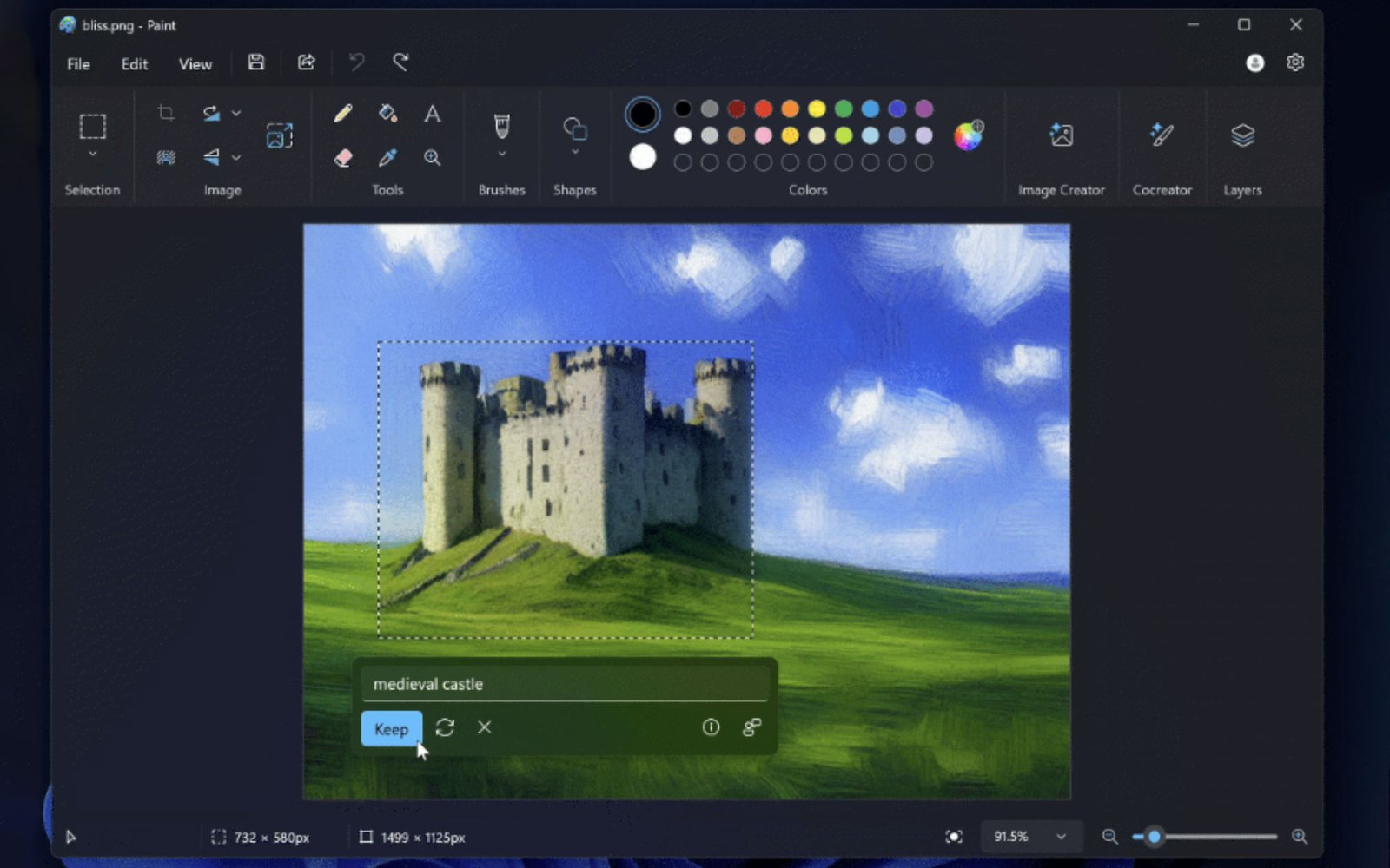 Microsoft Paint looks like Photoshop with its new AI features