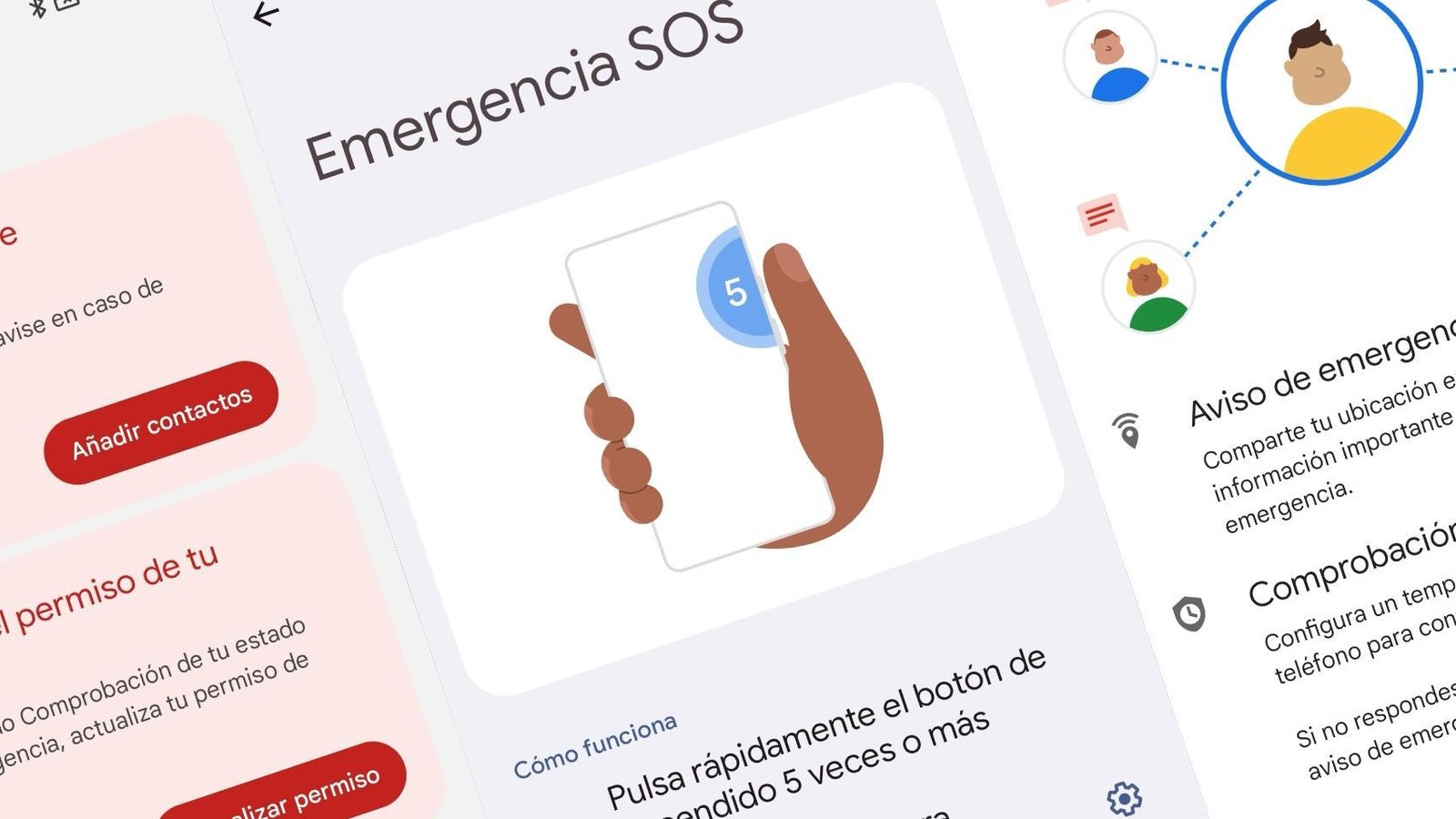 What is the Emergency application that comes pre-installed on all Android phones in Spain